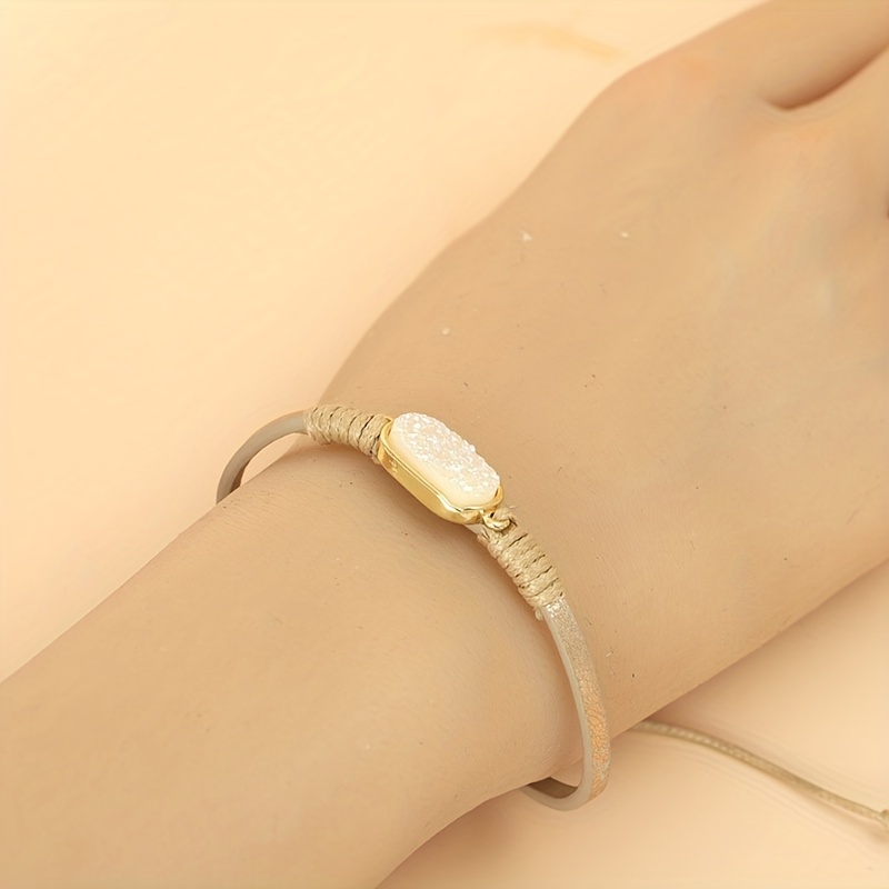 Braided PU Leather Retractable Bracelet